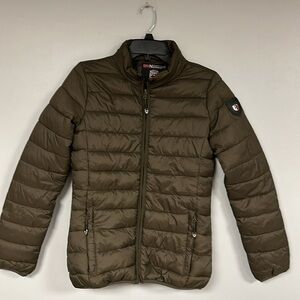 Geographical Norway Olive Green Ladies Puffer Jacket SZ US 8